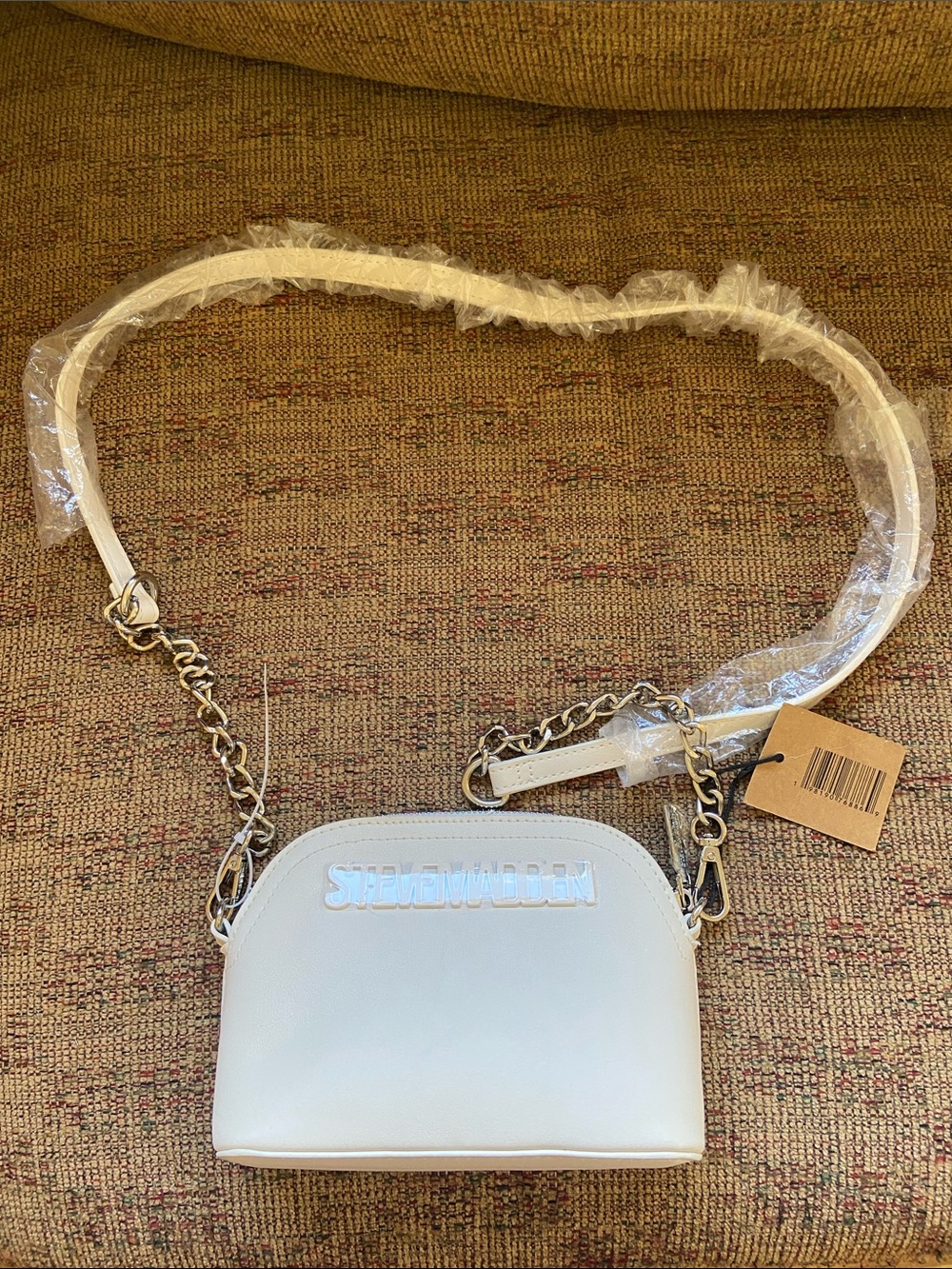 New Women’s Steve Madden Cream Crossbody Bag, Purse
